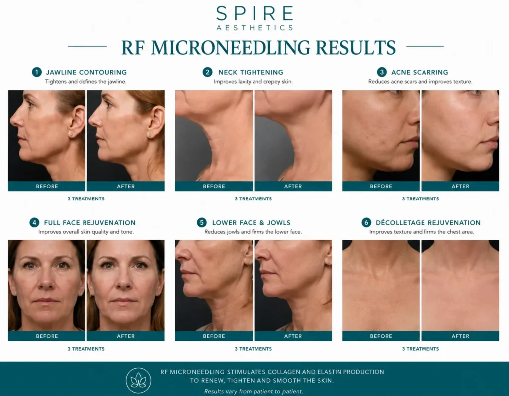 RF Microneedling Skin tightening Shropshire  results