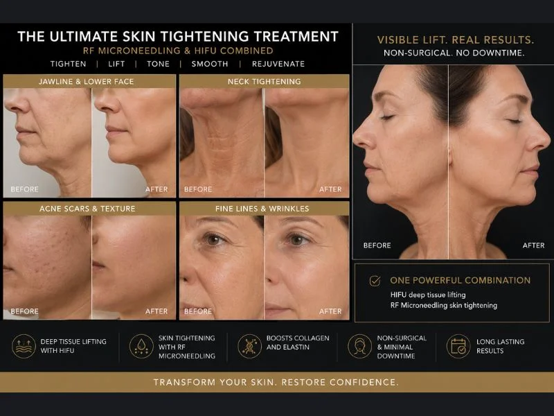 Results of combined treatment for the ultimate skin tightening treatment Shropshire 